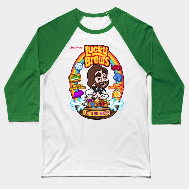 Lucky Brews Cereal Baseball T-Shirt by harebrained